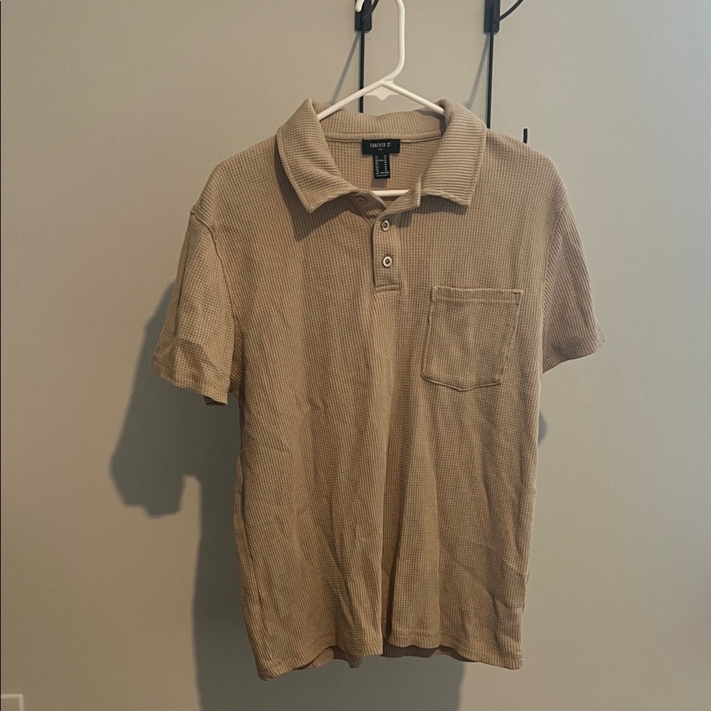 Forever 21 Men's Tan Polo Shirt
